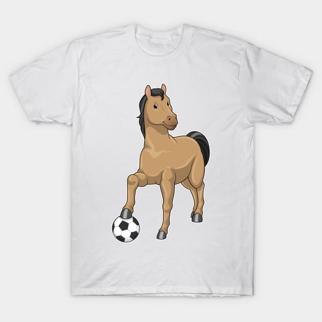 Horse as Soccer player with Soccer T-Shirt by Markus Schnabel